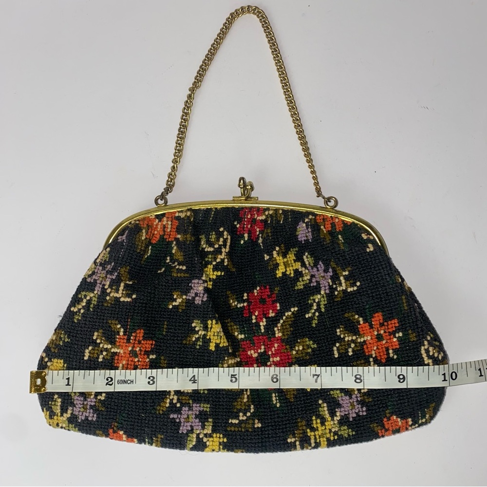 Vintage Carpet Tapestry Brocade Purse Clutch Handbag - Picture 8 of 10